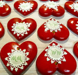 Werbegeschenk für kreisförmige Logos. Herz  Anhänger 10 cm 100% künstlerische Handarbeit
