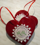 Werbegeschenk für kreisförmige Logos. Herz  Anhänger 10 cm 100% künstlerische Handarbeit