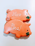 Glückschweinchen aus Lebkuchen 10 cm Personalisierbar