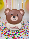 Bärchen aus Vanillekeks mit Royal icing Dekoration.Platzkarte. Personalisierbar