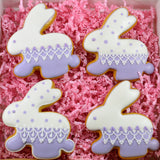 FB0109 kaninchen hase ostern Lebkuchen fest keks lila BUNNY rabbit