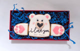 "eine kleine Umarmung" Geschenkkarton 22.5 * 11,5 * 3 cm. Personalisierbar - Fest Keks : Lebkuchen & Kekse für alle festlichen Anlässe