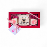 "eine kleine Umarmung" Geschenkkarton 22.5 * 11,5 * 3 cm. Personalisierbar - Fest Keks : Lebkuchen & Kekse für alle festlichen Anlässe