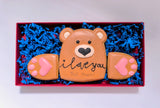 "eine kleine Umarmung" Geschenkkarton 22.5 * 11,5 * 3 cm. Personalisierbar - Fest Keks : Lebkuchen & Kekse für alle festlichen Anlässe