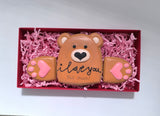 "eine kleine Umarmung" Geschenkkarton 22.5 * 11,5 * 3 cm. Personalisierbar - Fest Keks : Lebkuchen & Kekse für alle festlichen Anlässe