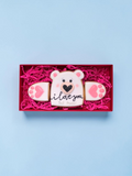 "eine kleine Umarmung" Geschenkkarton 22.5 * 11,5 * 3 cm. Personalisierbar - Fest Keks : Lebkuchen & Kekse für alle festlichen Anlässe