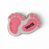Schwangerschaftsankündigung, Geschenkbox mit Babyfüßchen-Keksen. Geschenk für Papa, Oma, Opa, Tante, Onkel - Fest Keks : Lebkuchen & Kekse für alle festlichen Anlässe
