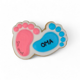 Schwangerschaftsankündigung, Geschenkbox mit Babyfüßchen-Keksen. Geschenk für Papa, Oma, Opa, Tante, Onkel - Fest Keks : Lebkuchen & Kekse für alle festlichen Anlässe