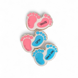 Schwangerschaftsankündigung, Geschenkbox mit Babyfüßchen-Keksen. Geschenk für Papa, Oma, Opa, Tante, Onkel - Fest Keks : Lebkuchen & Kekse für alle festlichen Anlässe