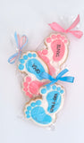 Schwangerschaftsankündigung, Geschenkbox mit Babyfüßchen-Keksen. Geschenk für Papa, Oma, Opa, Tante, Onkel - Fest Keks : Lebkuchen & Kekse für alle festlichen Anlässe