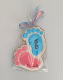 Schwangerschaftsankündigung, Geschenkbox mit Babyfüßchen-Keksen. Geschenk für Papa, Oma, Opa, Tante, Onkel - Fest Keks : Lebkuchen & Kekse für alle festlichen Anlässe