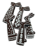 5 Schokokeks-Hasen, 12 cm