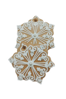 Weihnachtsgeschenk aus Lebkuchen im Geschenkkarton (11x18cm) von Festkeks -weiß, silber