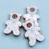Bärchen aus Schoko- oder Vanillekes oder Lebkuchen,12 cm, personalisierbar (Name)