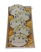VEGAN Handmade Lavendel-Geschenkset (5 Cookies), personalisierbar. Geschenkkarton: 27 * 18 cm