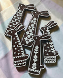 5 Schokokeks-Hasen, 12 cm