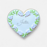 Hochzeit Herz - Lavendelgirlande Motiv. Essbare Tischkarte, Platzkarte, Gastgeschenk. Personalisierbar mit Namen, Datum... - Fest Keks : Lebkuchen & Kekse für alle festlichen Anlässe