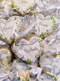 Hochzeit Herz - Lavendelgirlande Motiv. Essbare Tischkarte, Platzkarte, Gastgeschenk. Personalisierbar mit Namen, Datum... - Fest Keks : Lebkuchen & Kekse für alle festlichen Anlässe