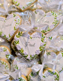 Hochzeit Herz - Lavendelgirlande Motiv. Essbare Tischkarte, Platzkarte, Gastgeschenk. Personalisierbar mit Namen, Datum... - Fest Keks : Lebkuchen & Kekse für alle festlichen Anlässe