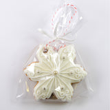 weißer Schneeflocke  - Anhänger aus Lebkuchen 9.5 cm
