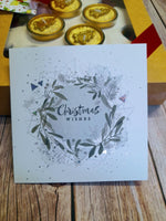Adventskranz aus Lebkuchen (19 cm) im Geschenkkarton (20*20 cm) & Postkarte