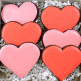 CB0110 herz herzen fest keks lebkuchen sechs 6 rot rosa pink love liebe