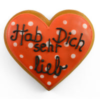 Hab Dich sehr lieb Lebkuchen Herz im Geschenkkarton - Fest Keks