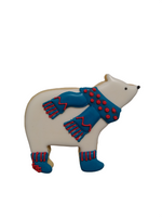 Eisbär / Polarbear aus Vanillekeks in 3 Fraben (Schal) Verpackung: Geschenkbox oder Cellophane