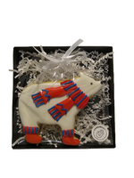 Eisbär / Polarbear aus Vanillekeks in 3 Fraben (Schal) Verpackung: Geschenkbox oder Cellophane
