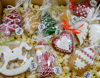 Luxus Lebkuchen Anhänger Set für Tannenbaum im Geschenkkarton - Fest Keks