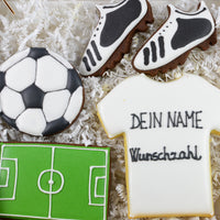 SOC0113 fest keks geschenk geschenkidee fussball soccer football weiss white trikot RB Leipzig borussia monchengladbach