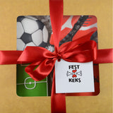 SOC0114 soccer fussball football fest keks lebkuchen rot trikot FC Bayern München Köln geschenk geschenkidee satinband