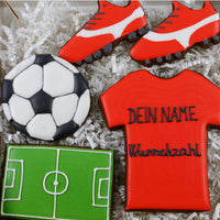 SOC0114 soccer fussball football fest keks lebkuchen rot trikot FC Bayern München Köln geschenk geschenkidee
