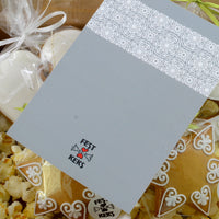 Weisses Lebkuchen Anhänger Set für Tannenbaum im Geschenkkarton - Fest Keks